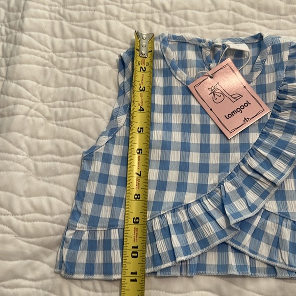 NEW Adorable blue and white checked top ( 3 years ) - Picture 11 of 11